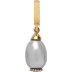 Christina Collect Grey Pearl Drop gold pendant*